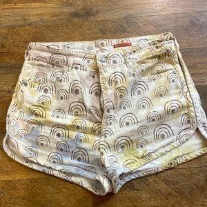 Hannah leathers eye rainbow dyed shorts